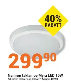 Namron taklampe Myra LED 15W