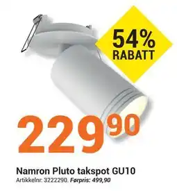 Elektroimportøren Namron Pluto takspot GU10 tilbud