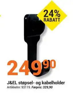 Elektroimportøren J&EL støpsel- og kabelholder tilbud