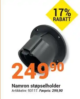 Elektroimportøren Namron støpselholder tilbud