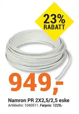 Elektroimportøren Namron PR 2X2,5/2,5 eske tilbud