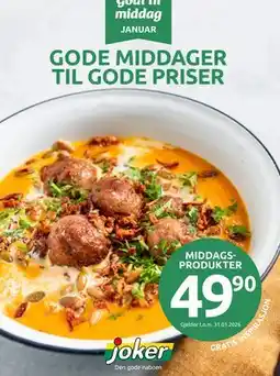 Joker GODE MIDDAGER TIL GODE PRISER tilbud