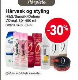 Nærbutikken Hårvask og styling tilbud
