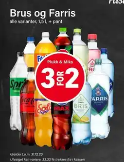 Nærbutikken Brus og Farris tilbud