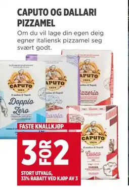 Meny CAPUTO OG DALLARI PIZZAMEL tilbud