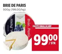 Meny BRIE DE PARIS tilbud