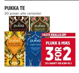 Meny PUKKA TE tilbud