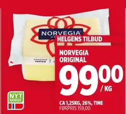 Meny NORVEGIA ORIGINAL tilbud