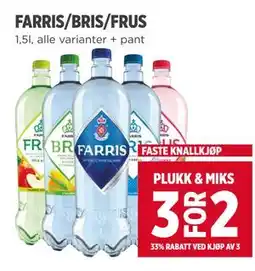 Meny FARRIS/BRIS/FRUS tilbud