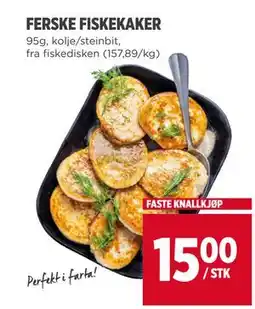 Meny FERSKE FISKEKAKER tilbud
