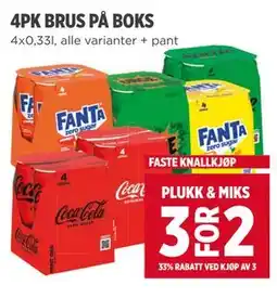 Meny 4PK BRUS PÅ BOKS tilbud