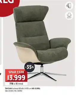 Bohus TAYCAN hvilestol tilbud