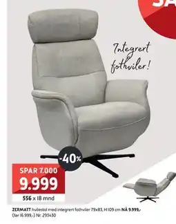 Bohus ZERMATT hvilestol tilbud