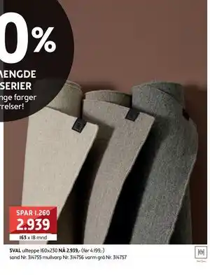 Bohus SVAL ullteppe tilbud