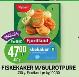 Kiwi FISKEKAKER M/GULROTPURE tilbud