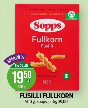 Kiwi FUSILLI FULLKORN tilbud
