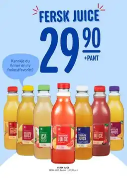 Rema 1000 FERSK JUICE tilbud