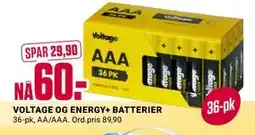 Europris VOLTAGE OG ENERGY+ BATTERIER tilbud