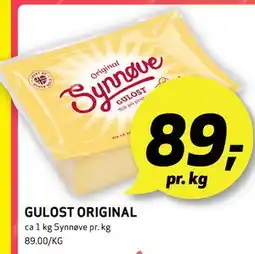 Bunnpris GULOST ORIGINAL tilbud