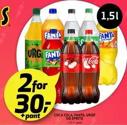 Bunnpris Coca Cola, Fanta, Urge og Sprite tilbud