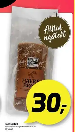 Bunnpris HAVREBRØD tilbud
