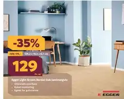 Megaflis Egger Light Brown Berdal Oak laminatgulv tilbud