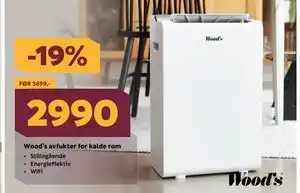 Megaflis Wood’s avfukter for kalde rom tilbud