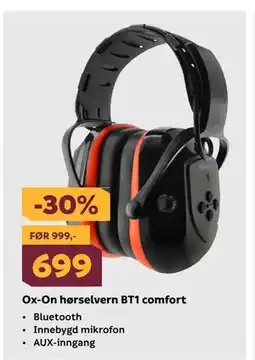 Megaflis Ox-On hørselvern BT1 comfort tilbud