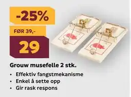 Megaflis Grouw musefelle 2 stk tilbud