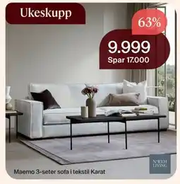 Møbelringen Maemo 3-seter sofa tilbud