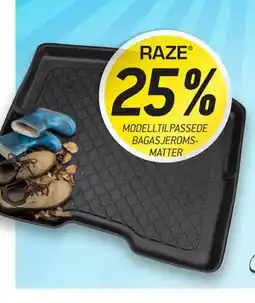 Thansen 25% MODELLTILPASSEDE BAGASJEROMSMATTER tilbud