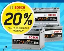 Thansen 20% PÅ ALLE BILBATTERIER FRA BOSCH tilbud