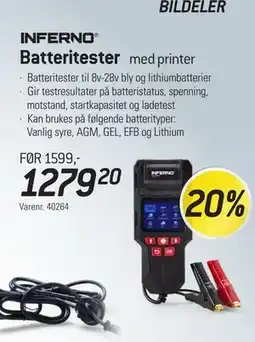 Thansen Batteritester tilbud