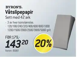 Thansen Våtslipepapir tilbud