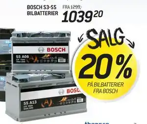 BOSCH S3-S5 BILBATTERIER