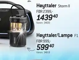 Thansen Høyttaler/Lampe tilbud