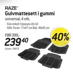 Thansen Gulvmattesett i gummi tilbud