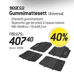 Thansen Gummimattesett tilbud