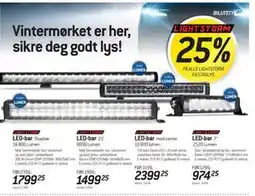 Thansen 25% PÅ ALLE LIGHTSTORM EKSTRALYS tilbud