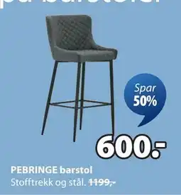 JYSK PEBRINGE barstol tilbud