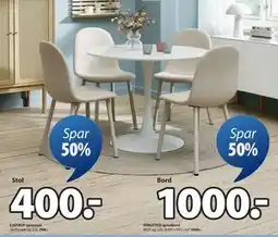 JYSK RINGSTED spisebord tilbud