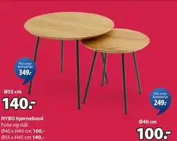JYSK NYBO hjørnebord tilbud