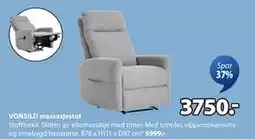 JYSK VONSILD massasjestol tilbud