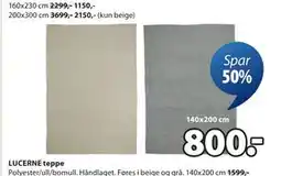 JYSK LUCERNE teppe tilbud