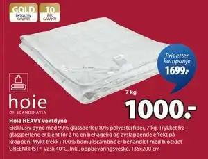 JYSK Høie HEAVY vektdyne tilbud