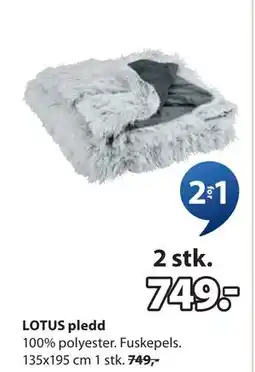 JYSK LOTUS pledd tilbud