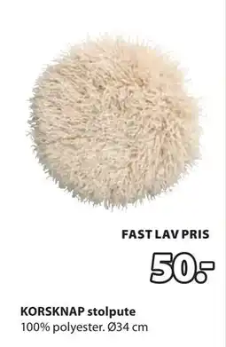 JYSK KORSKNAP stolpute tilbud