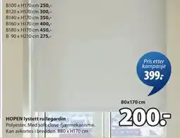 JYSK HOPEN lystett rullegardin tilbud
