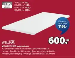 JYSK PLUSWELLPUR FRYA overmadrass tilbud