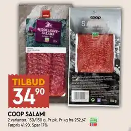 Coop Mega COOP SALAMI tilbud